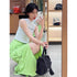 HELLO FASHION Slit Side Pocket Parachute Cargo Skirts